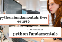 Python fundamentals (python fundamentals free course) python fundamentals free course