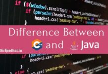 Difference Between C++ and Java Difference Between C++ and Java