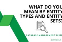 What do you mean by entity types and entity sets? What do you mean by entity types and entity sets?