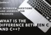 What is the difference between C and C++? |c interview questions and answers for freshers c interview questions and answers for freshers