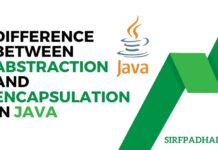 Distinguish between abstraction and encapsulation| difference between abstraction and encapsulation in Java difference between abstraction and encapsulation in java