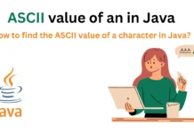 ASCII value of an in Java How to find the ASCII value of a character in Java?