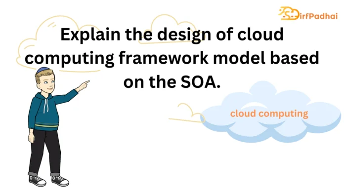 Explain the design of cloud computing framework model based on the SOA.